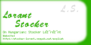 lorant stocker business card